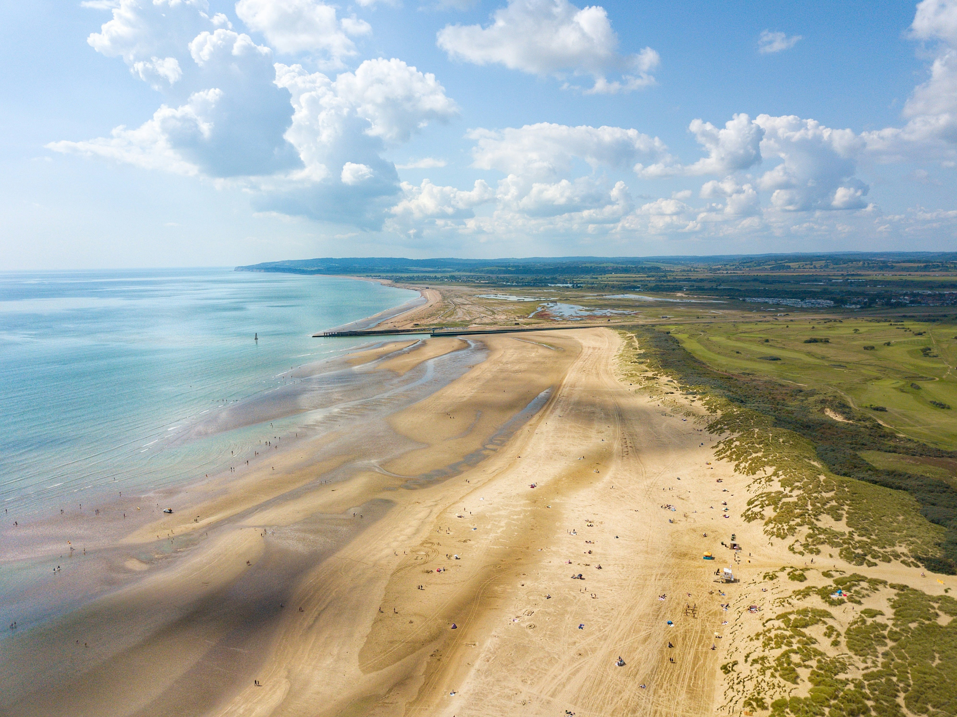 Aerial photo of Camber Sands